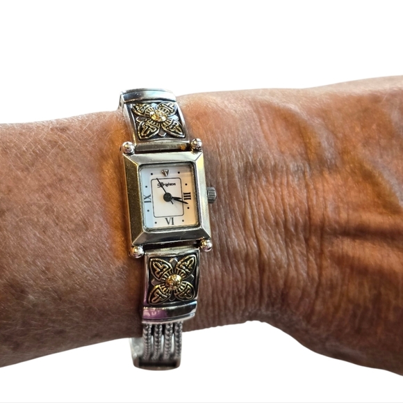 Brighton Monroe Silvertone Goldtone Quartz Analog Bracelet Watch - Picture 2 of 9